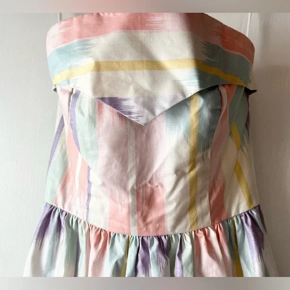 VINTAGE 80s Pastel Dress Blair Woolverton Size 6 - Picture 4 of 7